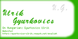 ulrik gyurkovics business card